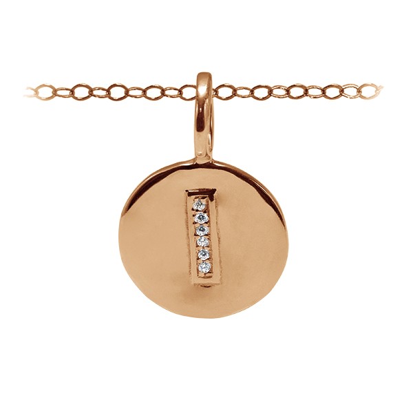 Pavé Initial Charm I