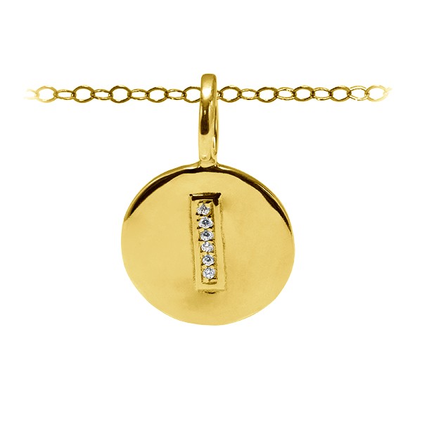Diamond Pavé Initial Charm I