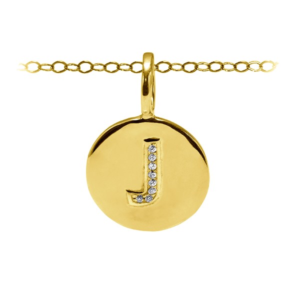 Pavé Initial Charm J