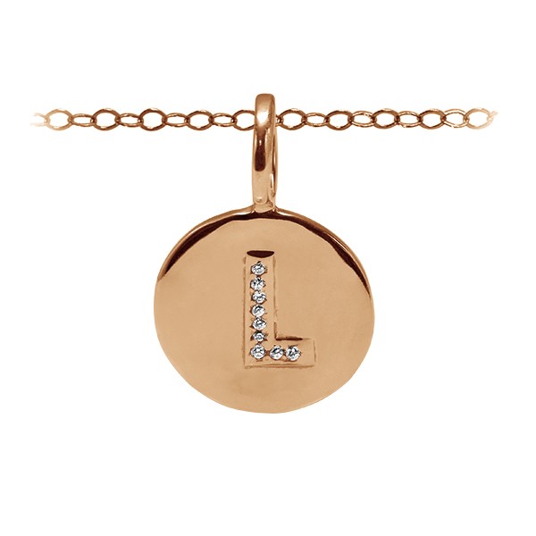 Diamond Pavé Initial Charm L