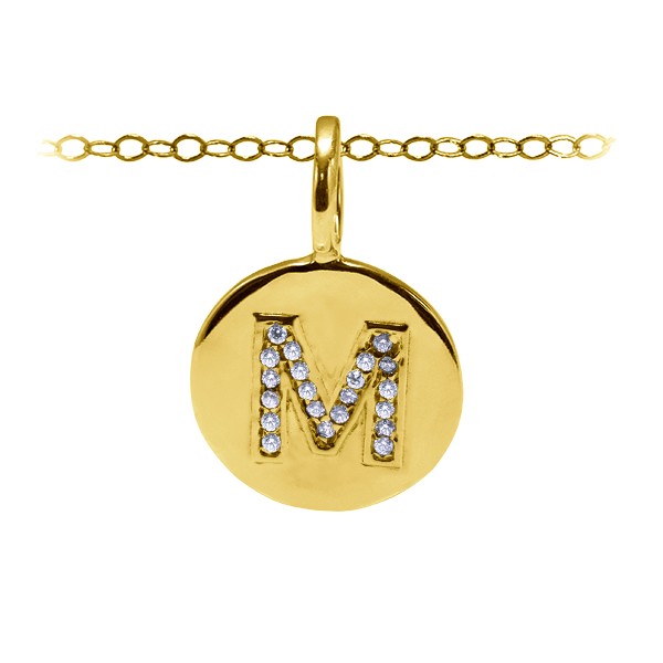 Pavé Initial Charm M