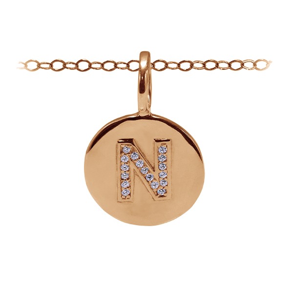 Pavé Initial Charm N
