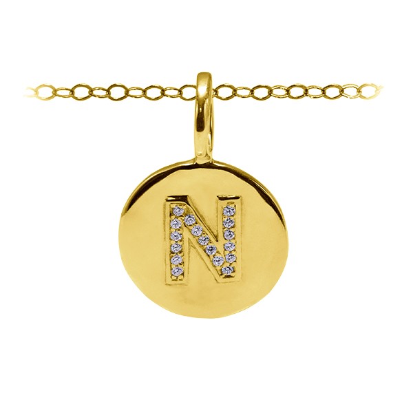 Pavé Initial Charm N