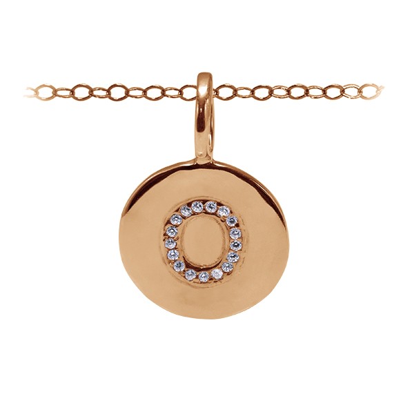 Pavé Initial Charm O