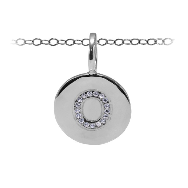 Diamond Pavé Initial Charm O