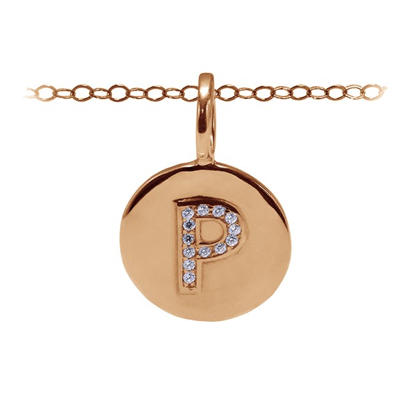 Pavé Initial Charm P