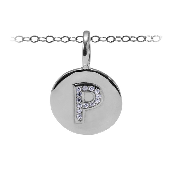 Diamond Pavé Initial Charm P