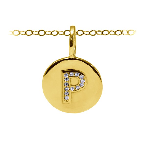 Pavé Initial Charm P