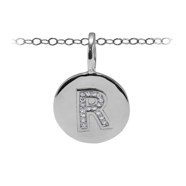 Pavé Initial Charm R