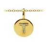 Pavé Initial Charm T