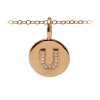 Pavé Initial Charm U