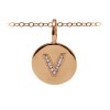 Diamond Pavé Initial Charm V