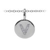 Diamond Pavé Initial Charm V