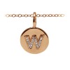Pavé Initial Charm W