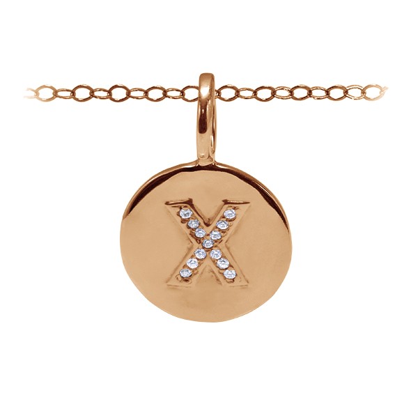 Pavé Initial Charm X