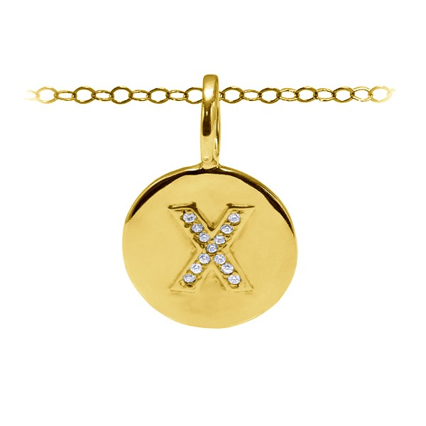 Pavé Initial Charm X