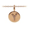 Diamond Pavé Initial Charm Y