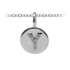 Pavé Initial Charm Y