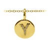 Diamond Pavé Initial Charm Y