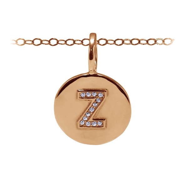 Diamond Pavé Initial Charm Z