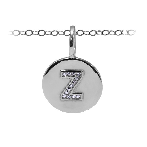 Diamond Pavé Initial Charm Z