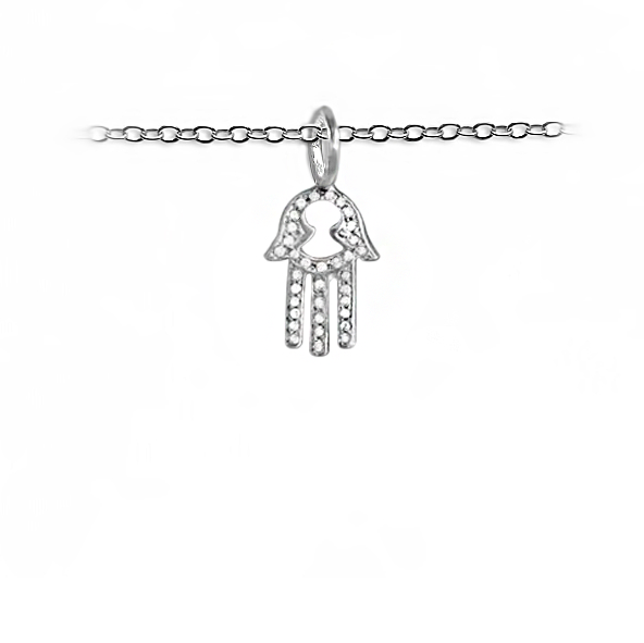 Pavé Hamsa Charm