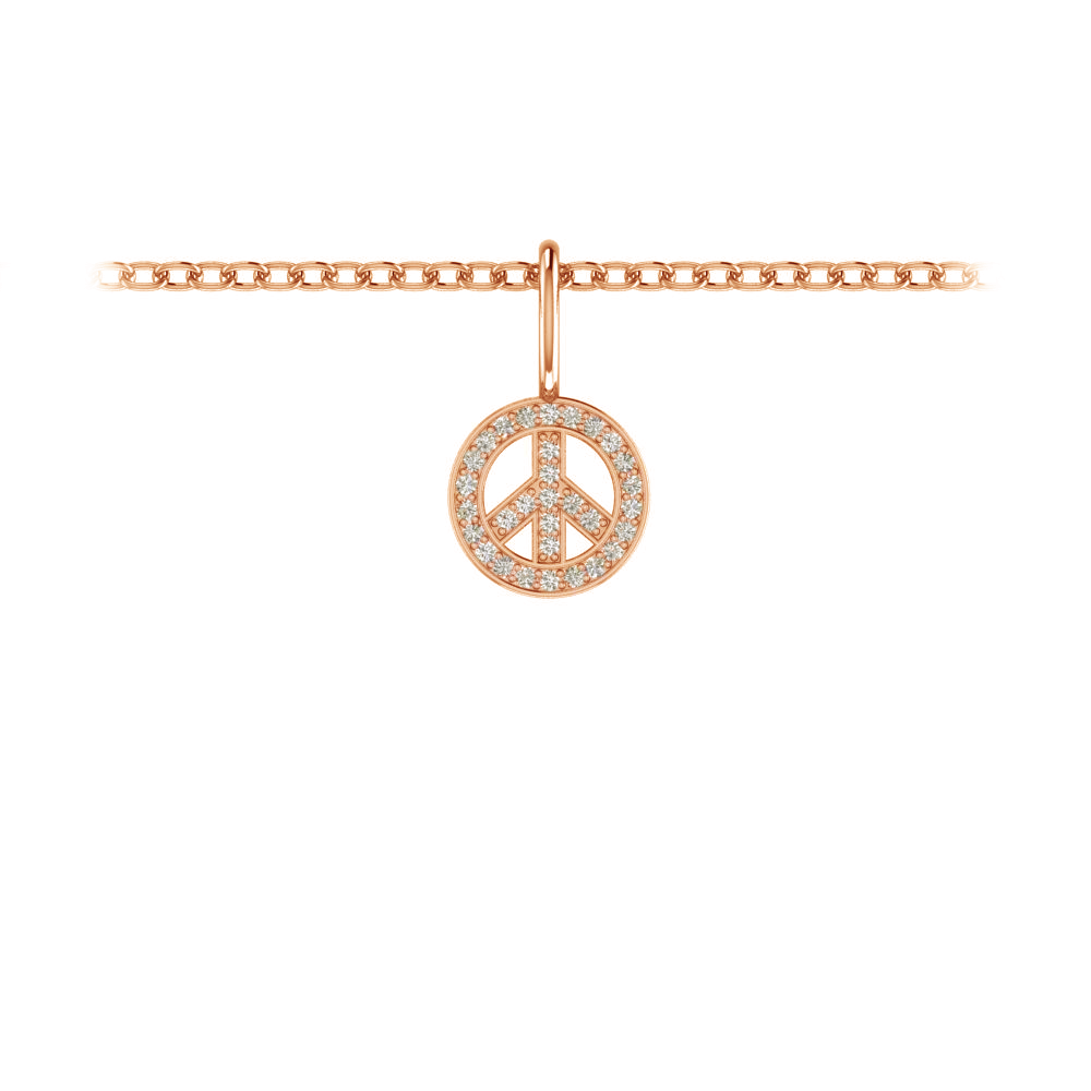 Pavé Peace Sign Charm