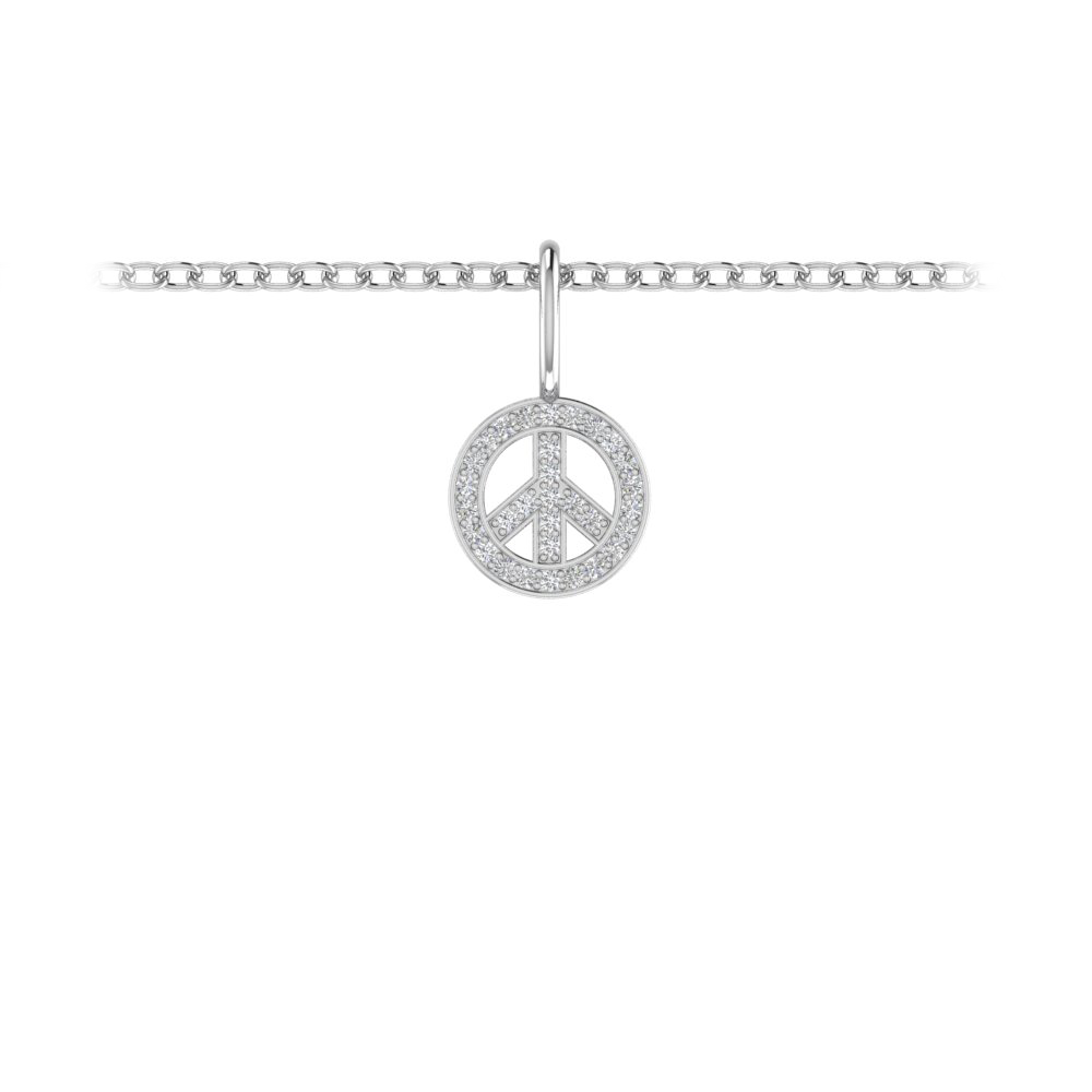 Pavé Peace Sign Charm