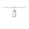 Birthstone Cutout Footprint Charm - January (Garnet)