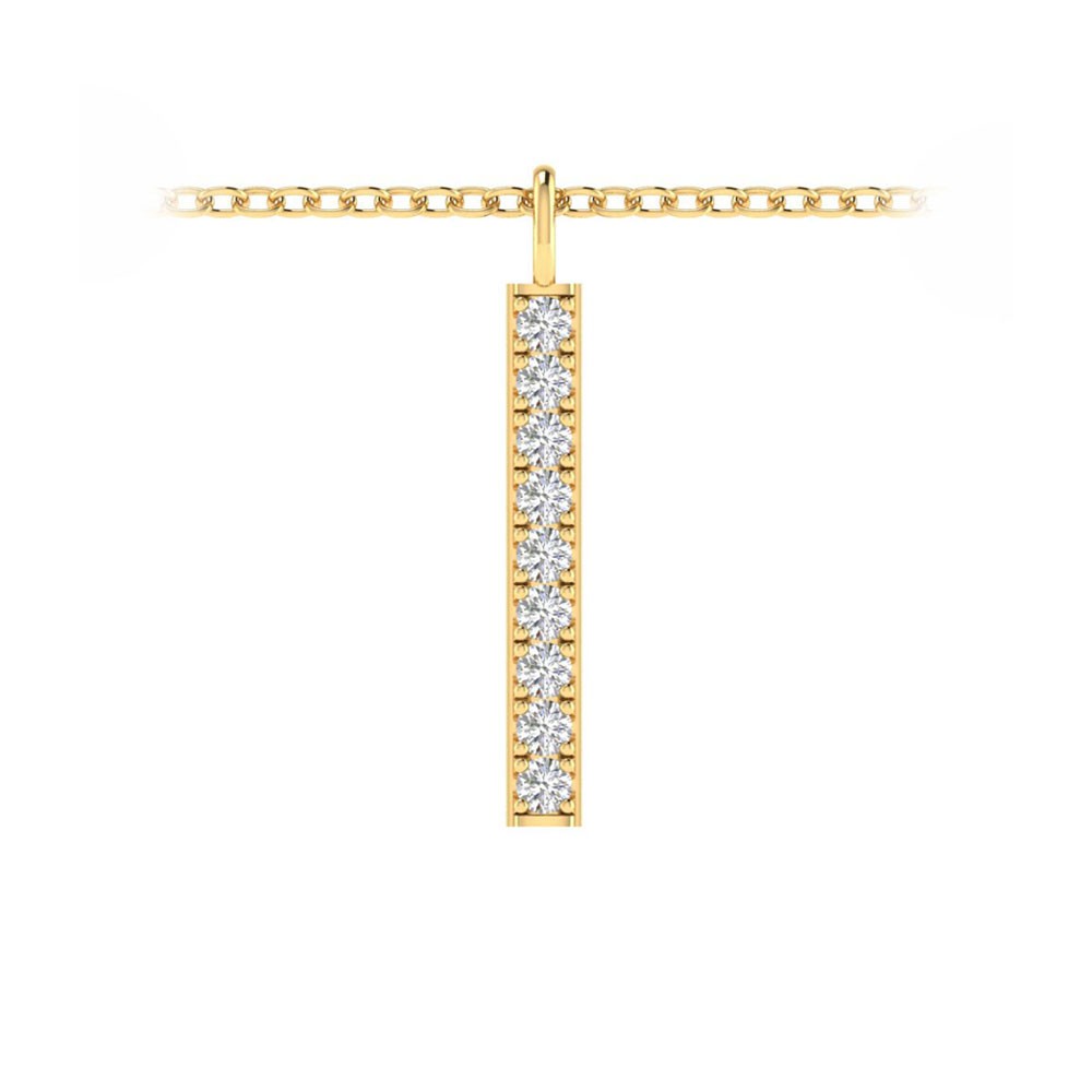 Diamond Pavé Vertical Bar Charm
