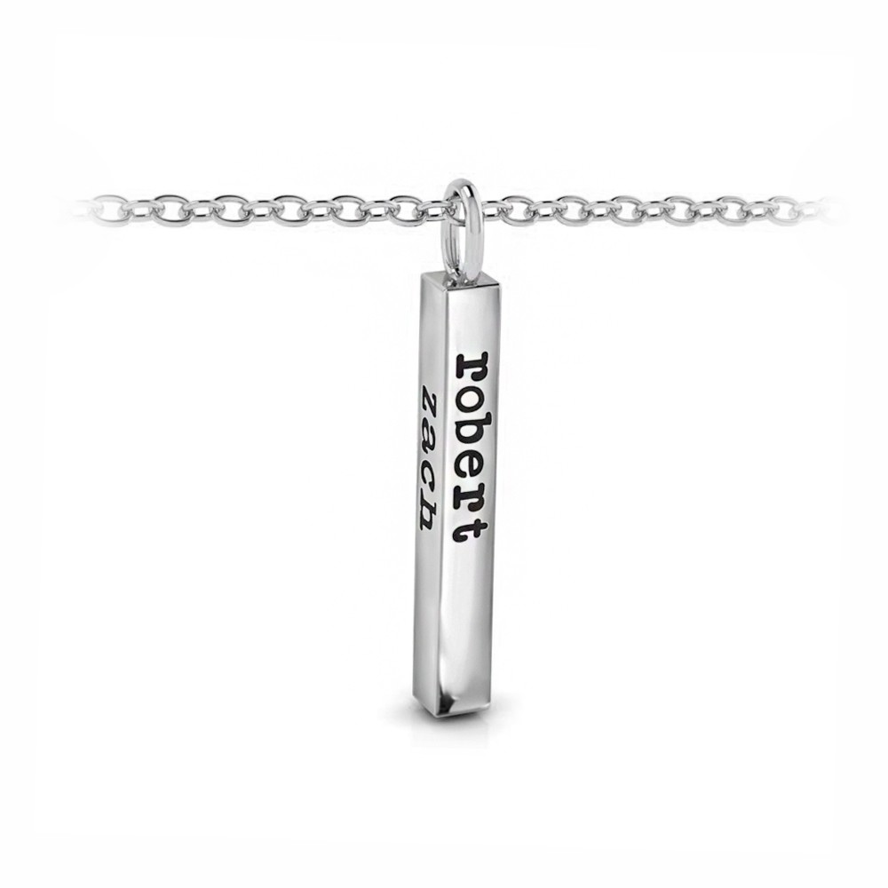 Four Sided Name Bar Charm