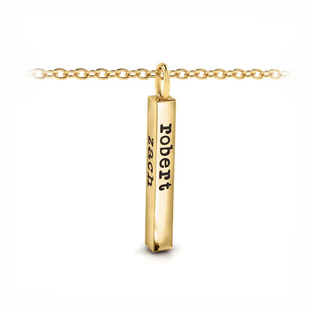 Four Sided Name Bar Charm