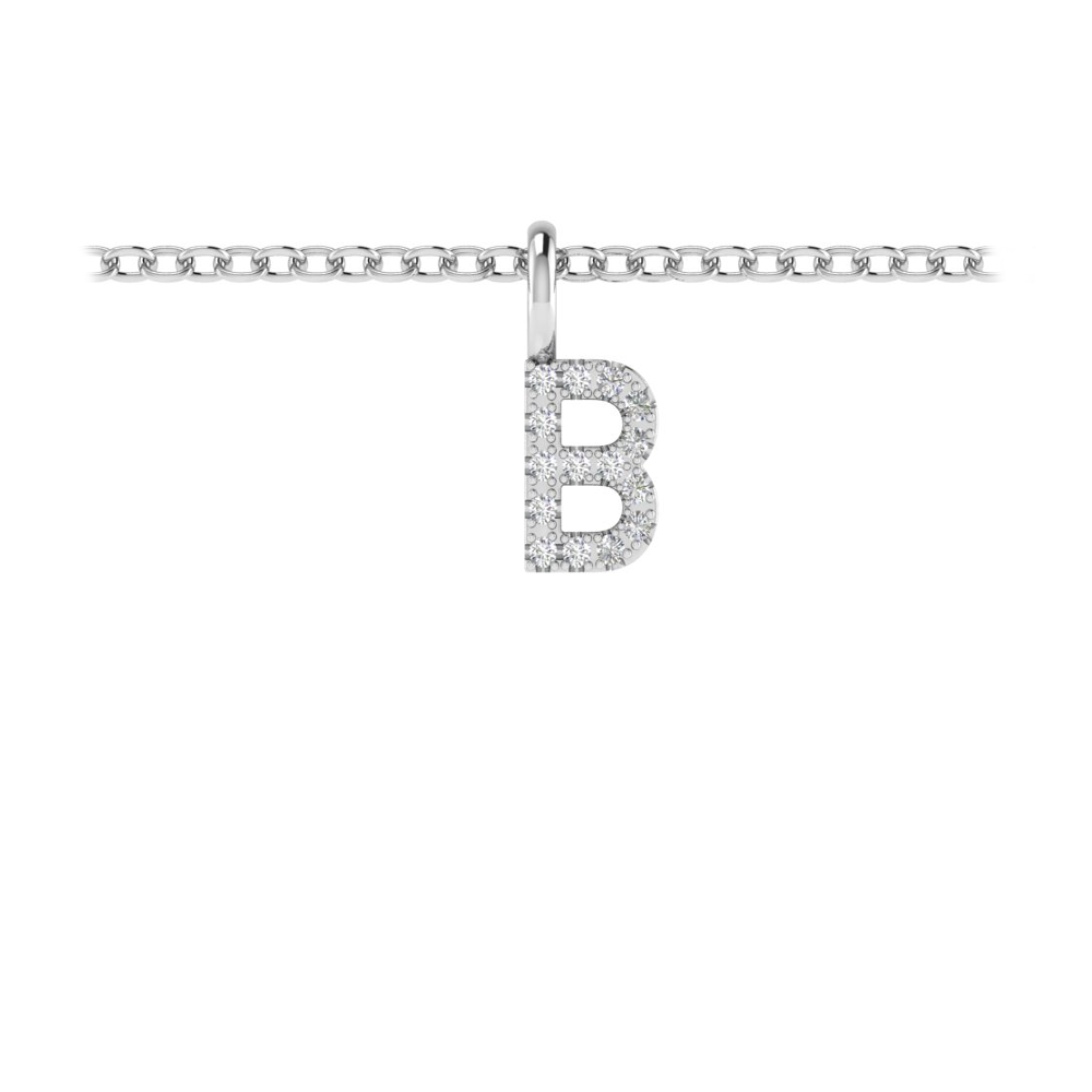 Pavé Letter Charm B