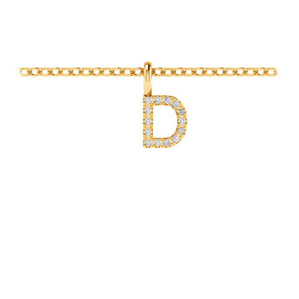 Pavé Letter Charm D
