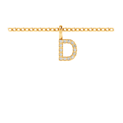 Diamond Pavé Letter Charm D