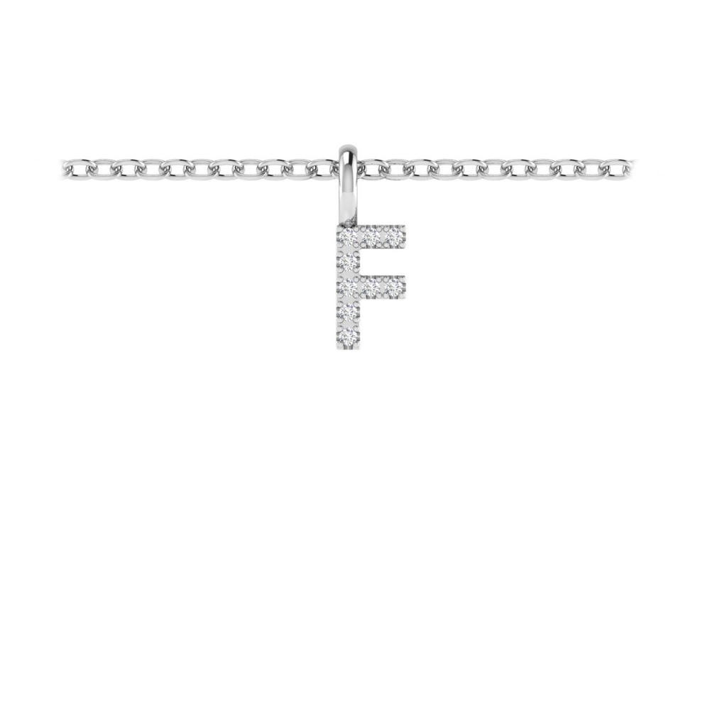 Pavé Letter Charm F