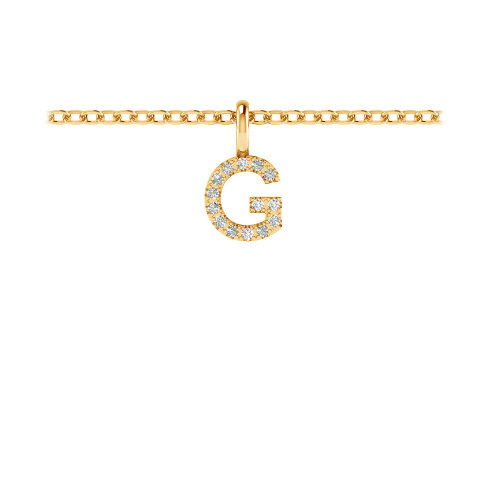 Pavé Letter Charm G