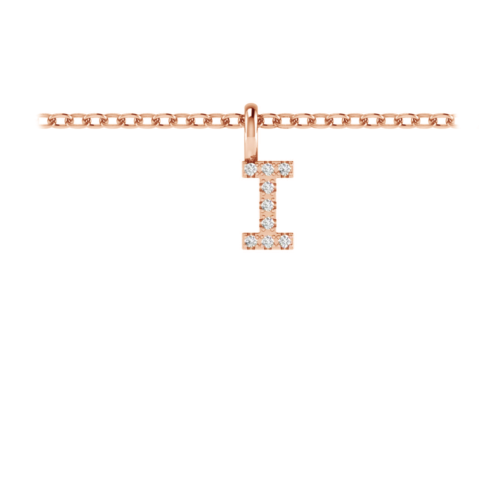 Pavé Letter Charm I