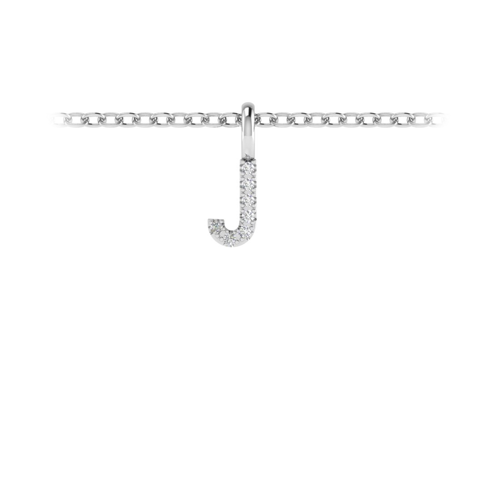 Pavé Letter Charm J