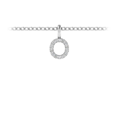 Diamond Pavé Letter Charm O