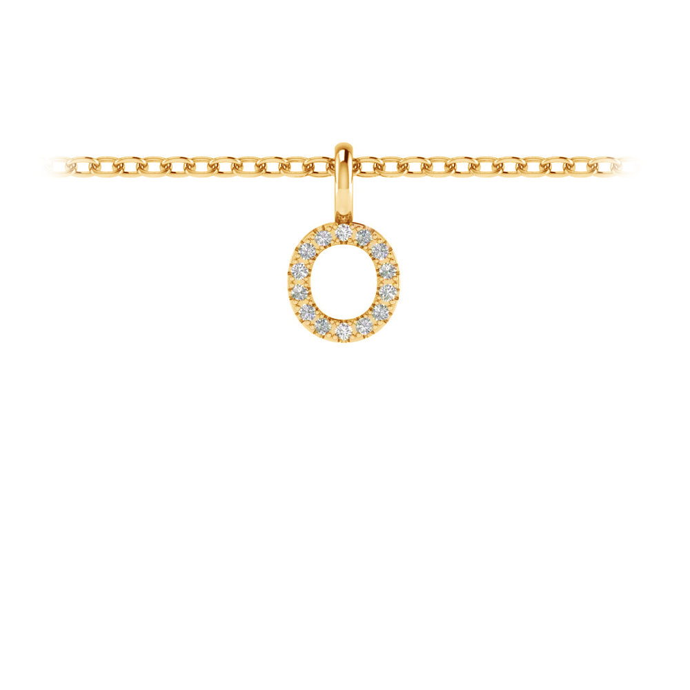Pavé Letter Charm O