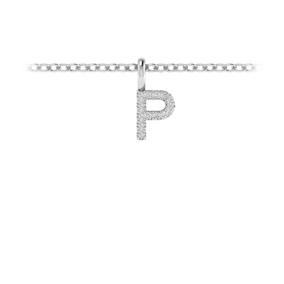 Diamond Pavé Letter Charm P