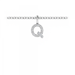 Pavé Letter Charm Q