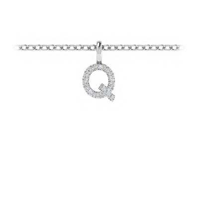 Pavé Letter Charm Q