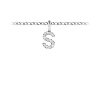 Diamond Pavé Letter Charm S