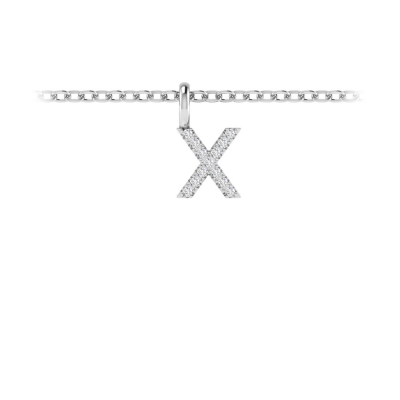 Diamond Pavé Letter Charm X