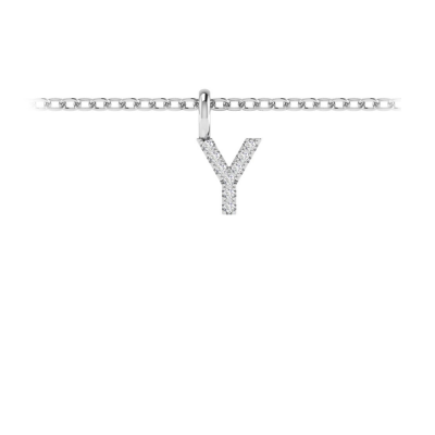 Diamond Pavé Letter Charm Y