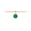 1 Ct Round Birthstone Bezel Charm Necklace