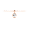 1 Ct Oval Cubic Zirconia Birthstone Bezel Charm Necklace