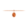 1 Ct Oval Garnet Birthstone Bezel Charm Necklace